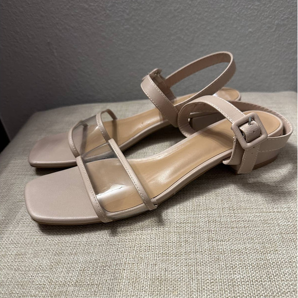 Journee Collection Women's Dorothy Pump Sling Back Sandal Beige Size 11 - Picture 10 of 12